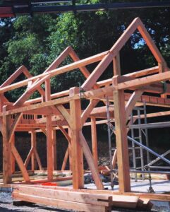 timber framed building