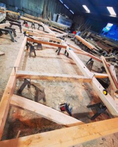 timber framed building